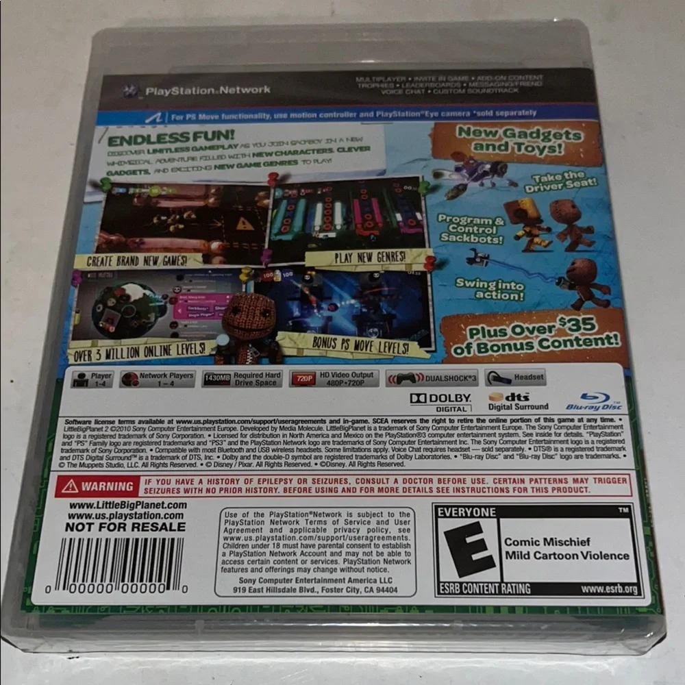 Sony PlayStation 3 LittleBigPlanet 2 Special Edition Game Factory sealed Case